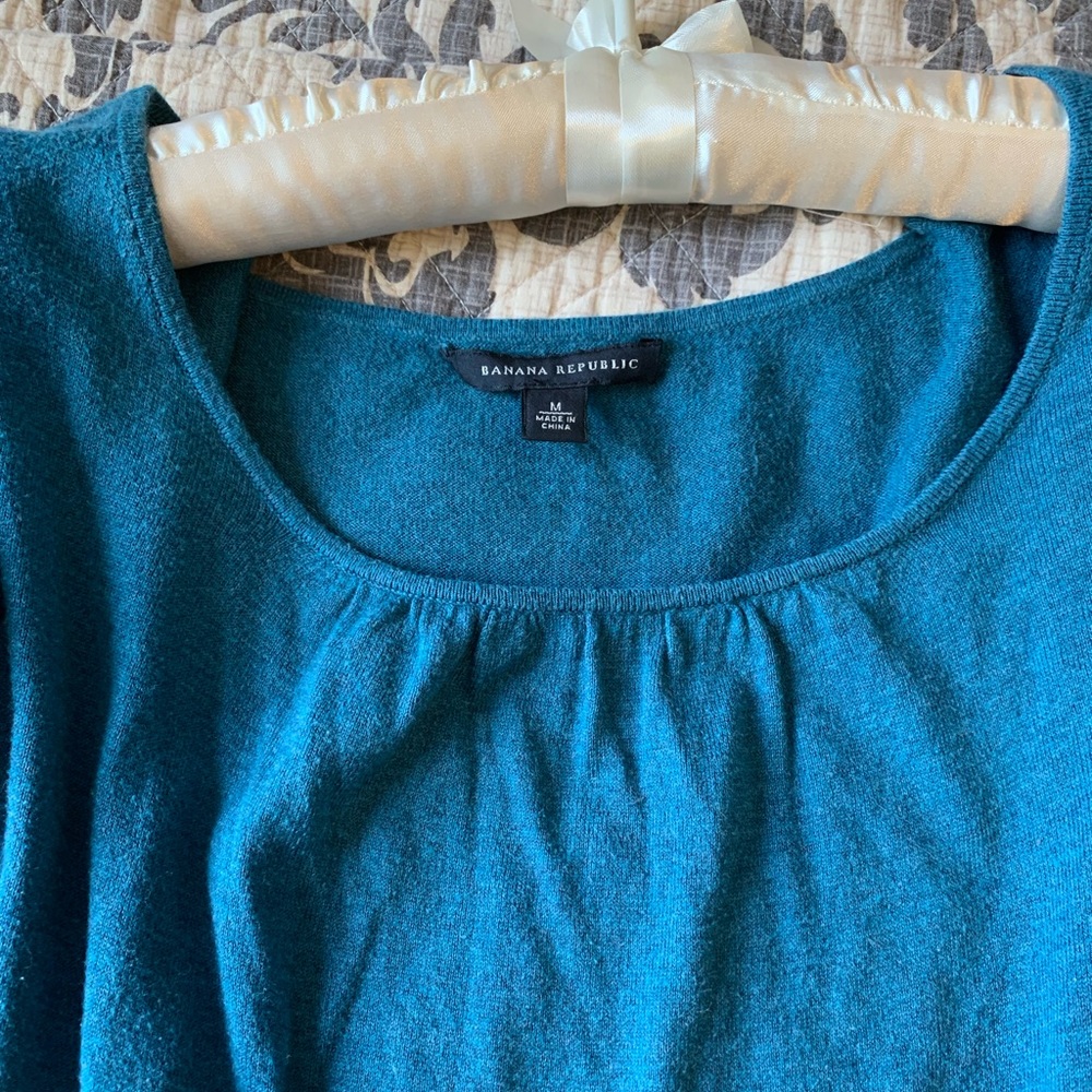 BANANA REPUBLIC 100% cotton sweater | | teal